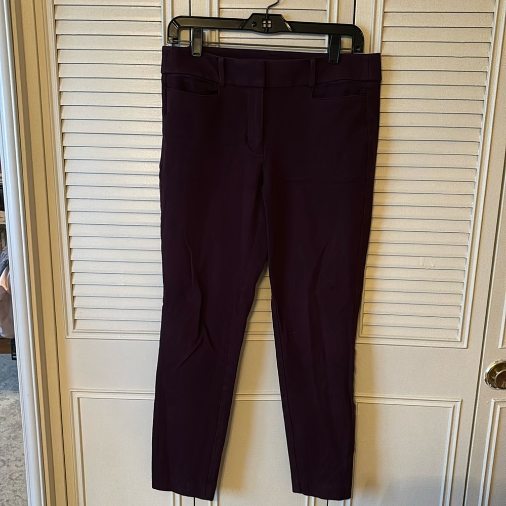 Plum Skinny Loft Slacks